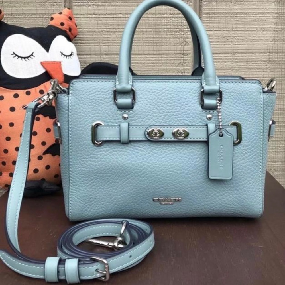 SOLD⛔️Authentic Coach pebbled leather Crosby/Satchel 🌿 - Picture 2 of 9